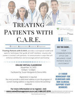 Treating Patients with C.A.R.E- ONLINE VIRTUAL WORKSHOP-- November 16, 2022 